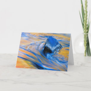 Autumn Colour Water Abstract Card