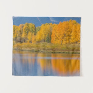 Autumn Coloured Aspen Trees Tapestry