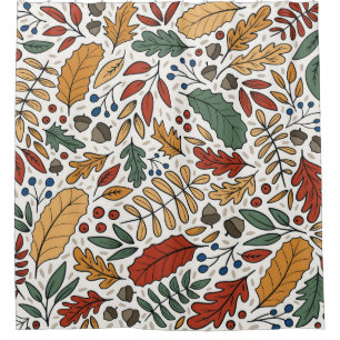 Autumn Coloured Leaf Square Design