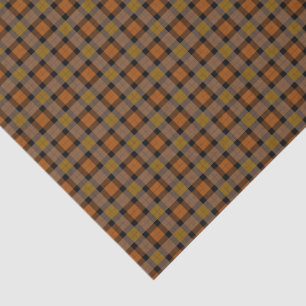 Autumn Coloured Plaid Tissue Paper