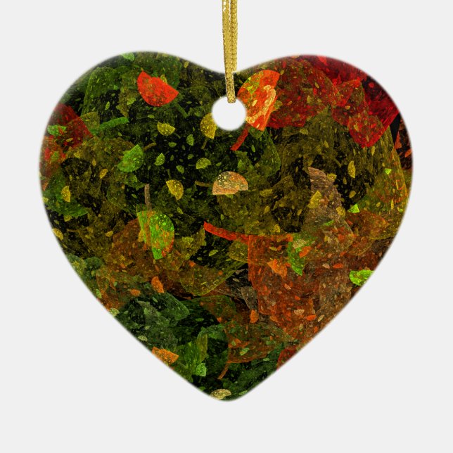 Autumn colourful decorative design ceramic ornament (Front)