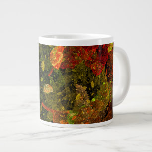 Autumn colourful decorative design large coffee mug
