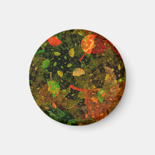 Autumn colourful decorative design magnet