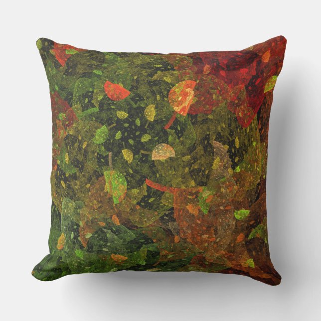 Autumn colourful decorative design outdoor pillow (Front)