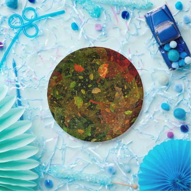 Autumn colourful decorative design paper plate (Party)