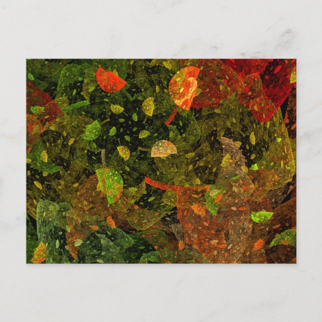 Autumn colourful decorative design postcard (Front)