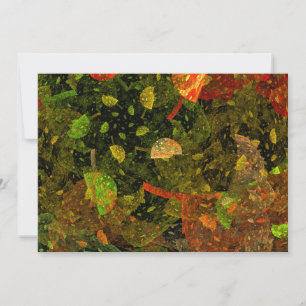Autumn colourful decorative design thank you card