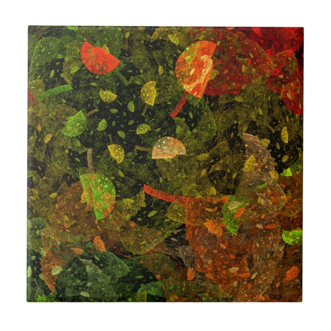 Autumn colourful decorative design  tile (Front)
