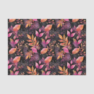 Autumn colourful Fall Leaves Rustic Decoupage Tissue Paper