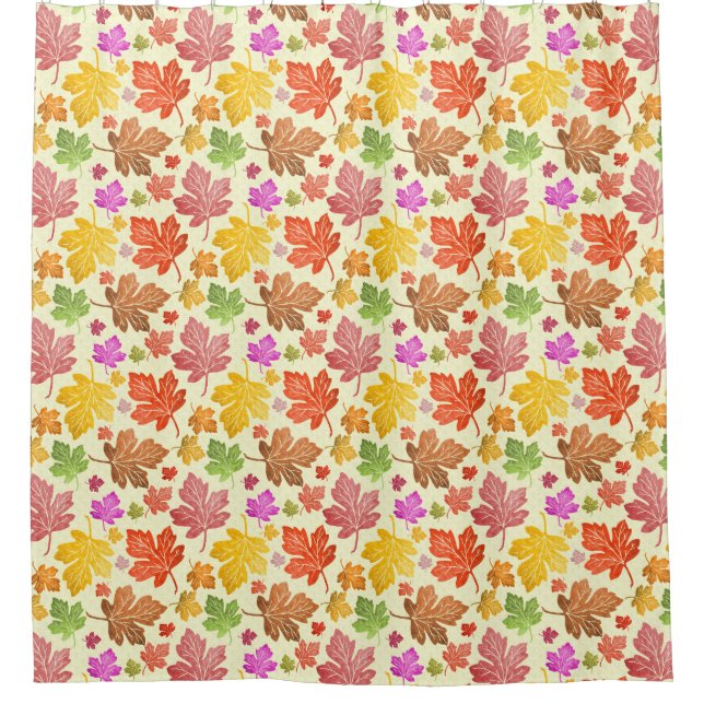 Autumn Colourful Fall Maple Tree Leaves Pattern (Front)