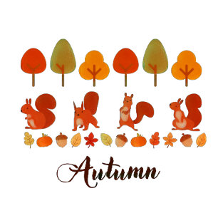 Autumn Colourful Trees Throw Pillow