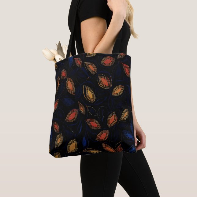 Autumn Colours Abstract Pattern Tote Bag (Close Up)