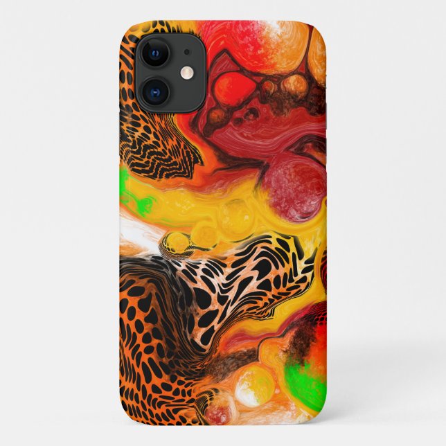 Autumn Colours Abstract Pour Painting OtterBox iPh Case-Mate iPhone Case (Back)