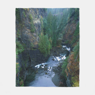 Autumn Colours At The Elk Falls Provincial Park Ac Fleece Blanket