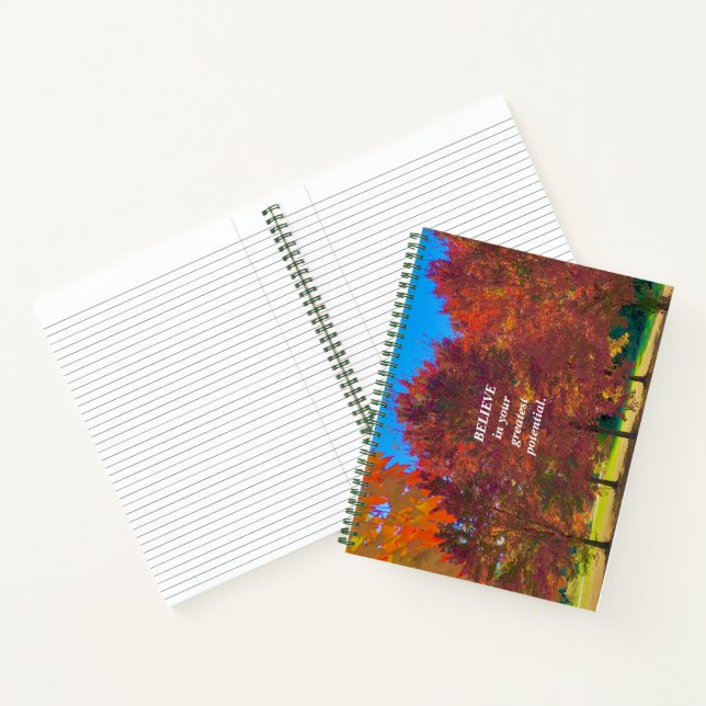 Autumn Colours Believe Notebook (Inside)