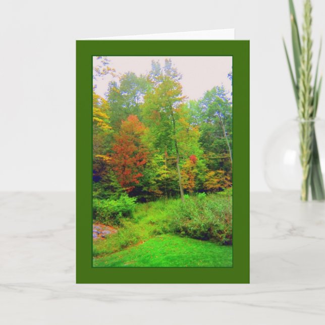 'Autumn Colours' Blank Greeting Card (Front)