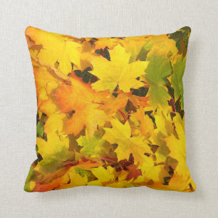 Autumn Colours Fall Leaves Throw Pillow