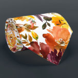Autumn Colours Gold Peach Roses Floral Neck Tie<br><div class="desc">Autumn Colours Gold Peach Flowers Beautiful Flowers Floral Roses Neck Tie. Great for formal occasions and weddings!</div>