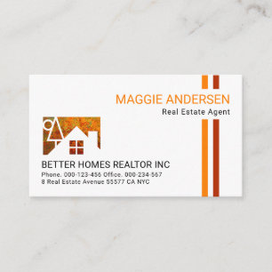Autumn Colours Home Landscape Lines Realty Business Card