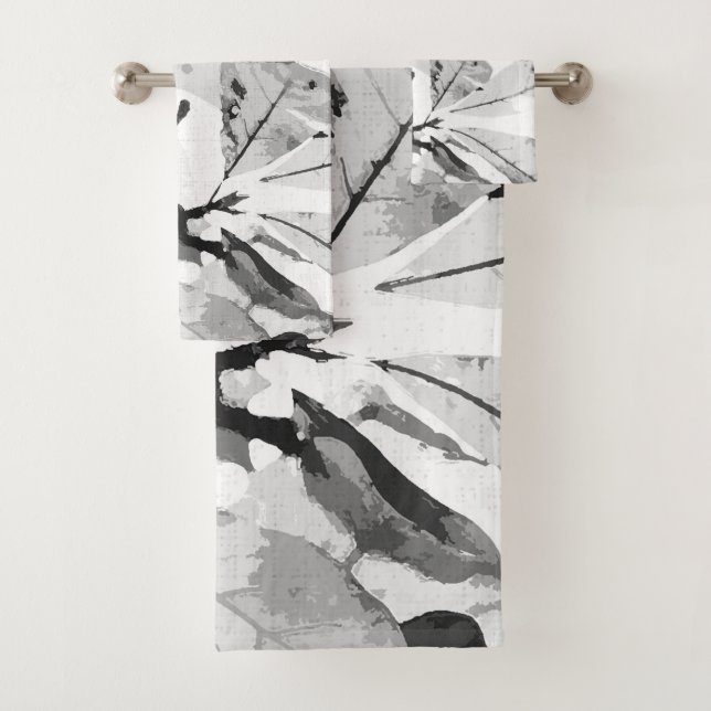 Autumn colours, leaves 2 bath towel set (Insitu)