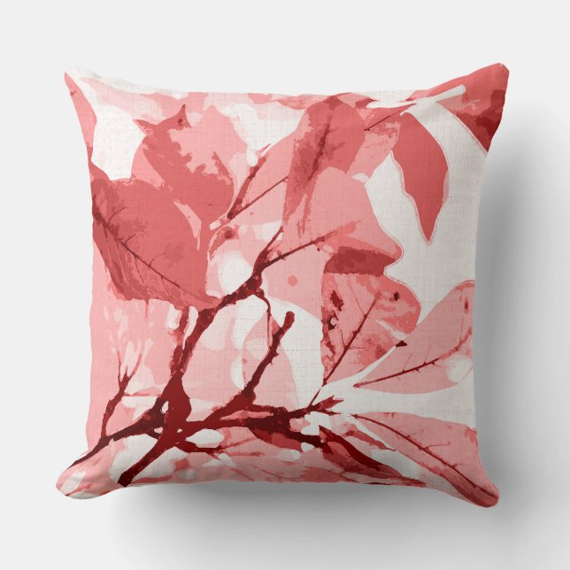Autumn colours, leaves 3 throw pillow (Front)