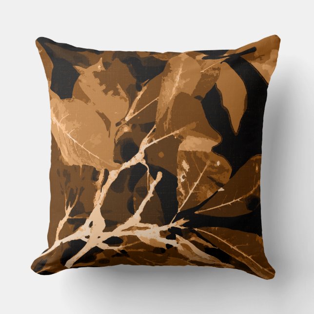 Autumn colours, leaves 6 throw pillow (Front)
