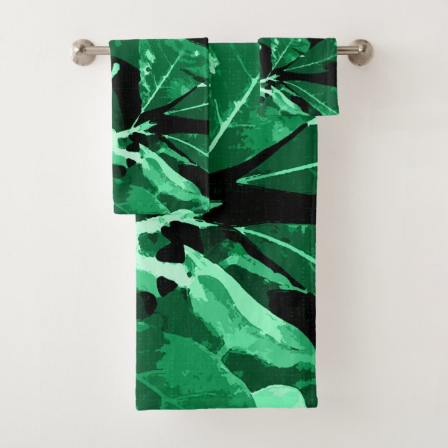 Autumn colours, leaves 7 bath towel set (Insitu)