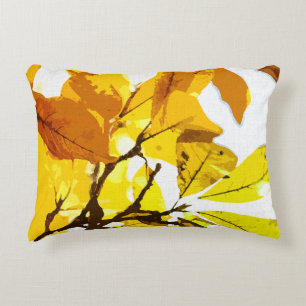 Autumn colours, leaves accent pillow