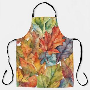 Autumn colours leaves apron