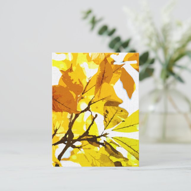 Autumn colours, leaves postcard (Standing Front)