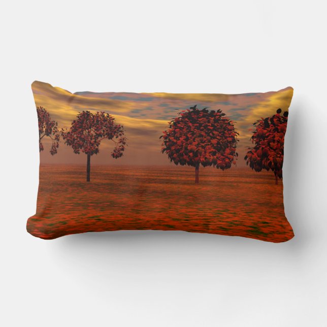 Autumn Colours Maple Trees Art Gifts Lumbar Pillow (Front)