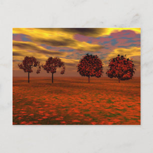 Autumn Colours Maple Trees Art Gifts Postcard