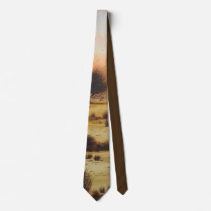 autumn colours of landscape trees and sunset  tie
