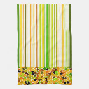 Autumn Colours Orange Red Yellow Apple Green Brown Kitchen Towel
