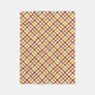 Autumn Colours Plaid Fleece Blanket