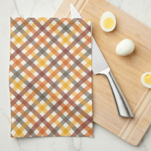Autumn Colours Plaid Kitchen Towel