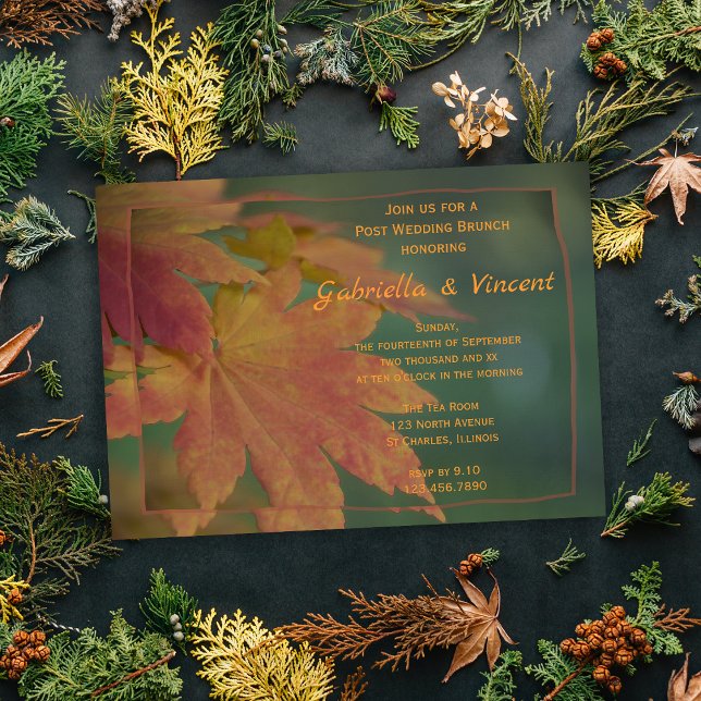 Autumn Colours Post Wedding Brunch Invitation (Creator Uploaded)