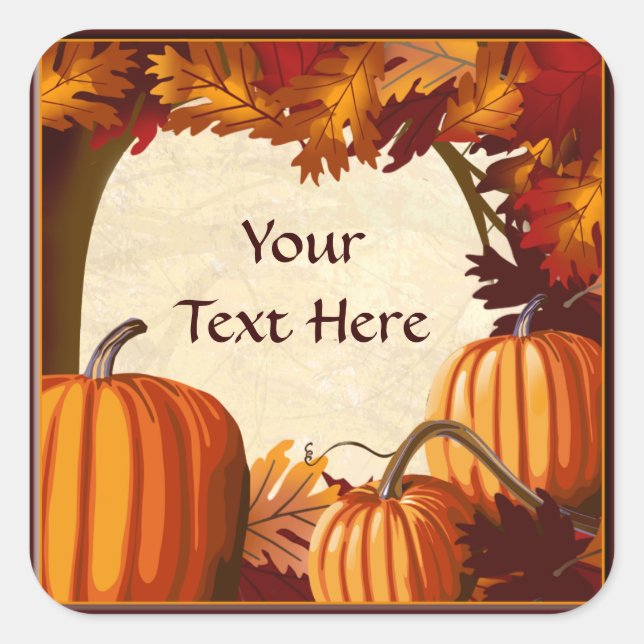 Autumn Colours Pumpkin Patch Custom Sticker (Front)