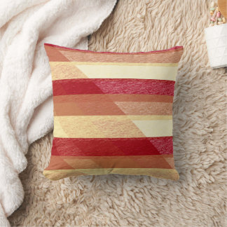 Autumn colours Throw Pillow With Crossover Stripes