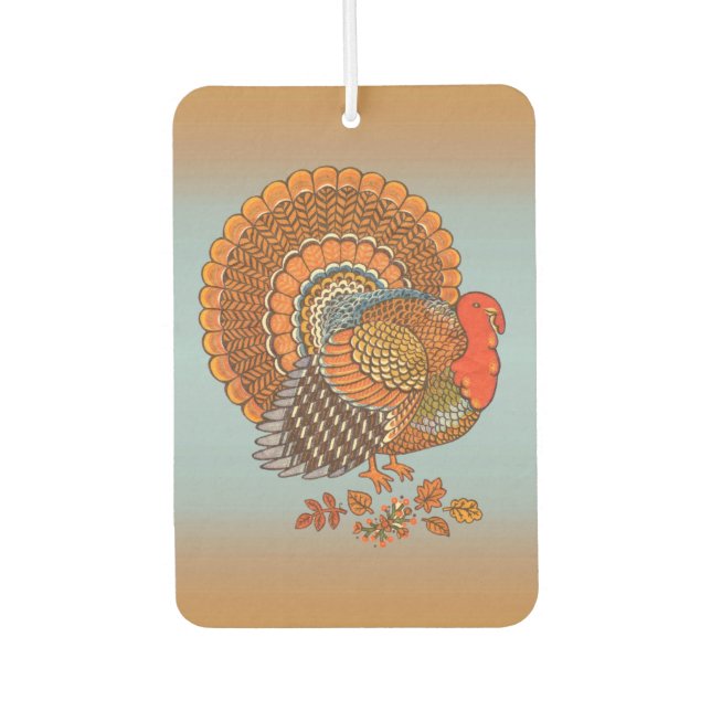 Autumn Colours Turkey Leaves Thanksgiving Air Freshener (Front)