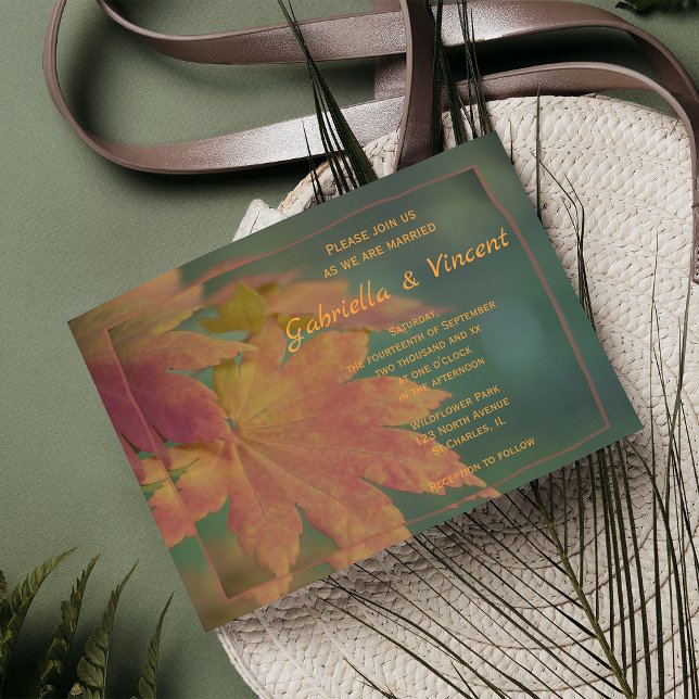 Autumn Colours Wedding Invitation (Creator Uploaded)