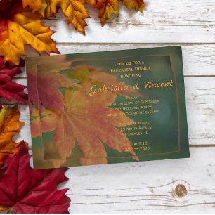 Autumn Colours Wedding Rehearsal Dinner Invitation