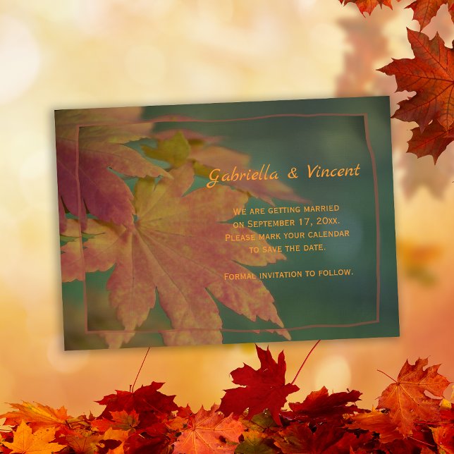 Autumn Colours Wedding Save the Date Announcement (Creator Uploaded)