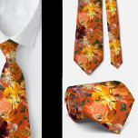 Autumn Colours Yellow Peach Roses Floral Neck Tie<br><div class="desc">Autumn Colours Gold Peach Flowers Beautiful Flowers Floral Roses Neck Tie. Great for formal occasions and weddings!</div>