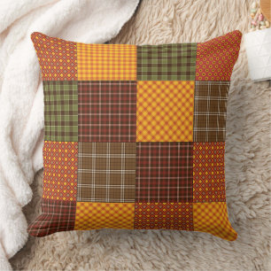Autumn Comfort Quilt Throw Pillow