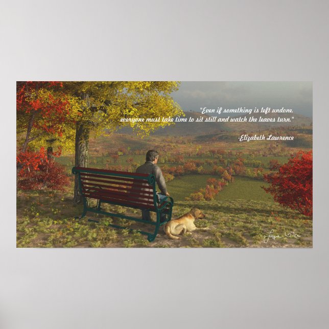 Autumn Companions Poster with Inspirational Quote (Front)