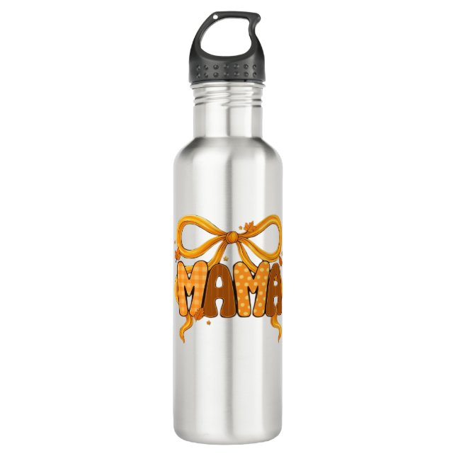 Autumn Coquette Mama – Cozy Fall Aesthetic with Bo 710 Ml Water Bottle (Front)