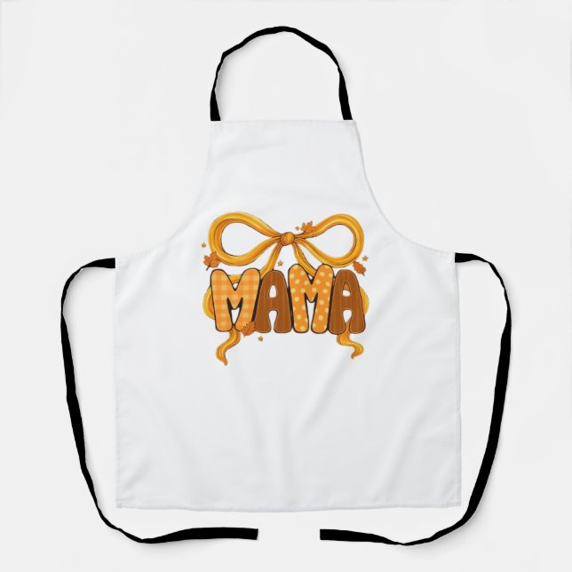 Autumn Coquette Mama – Cozy Fall Aesthetic with Bo Apron (Front)