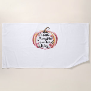 Autumn Coquette Mama – Cozy Fall Aesthetic with Bo Beach Towel