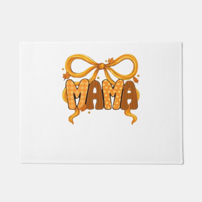 Autumn Coquette Mama – Cozy Fall Aesthetic with Bo Doormat (Front)